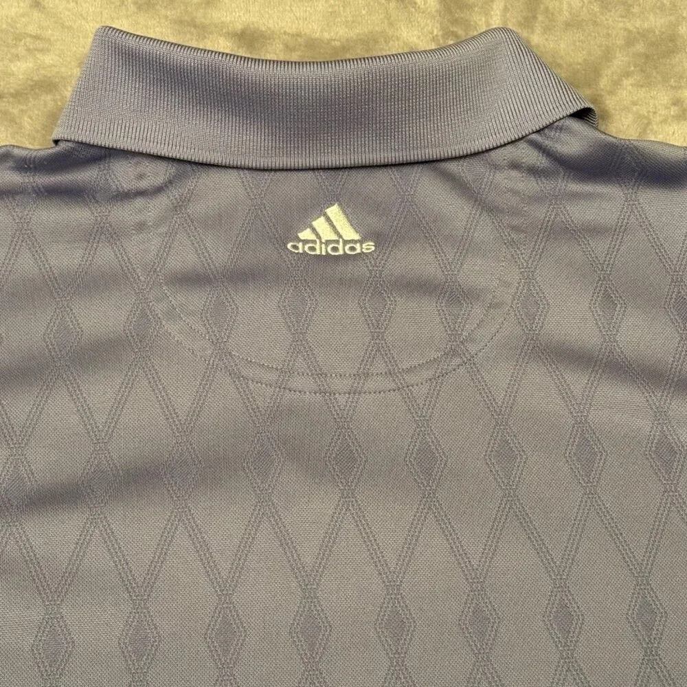 Adidas ClimaCool Mens Size M Ginn Sur Mer Classic‎ Light Purple Golf Polo